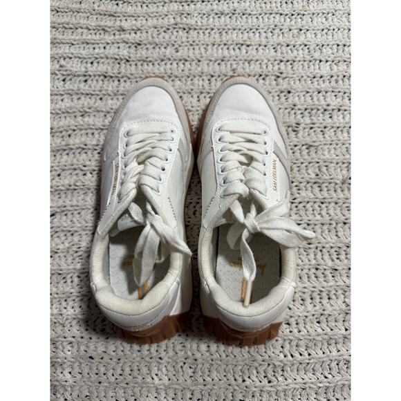 Sam Edelman Layla EM Sneakers Leather Women's Size 6.5 M EU 36.5 White Lace Up - Picture 8 of 10